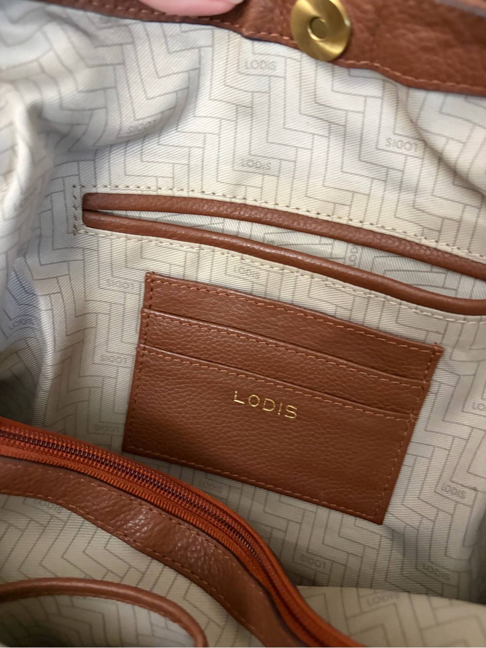 Lodis Zaria Hobo Pebbled Leather Shoulder Bag - Picture 7 of 14